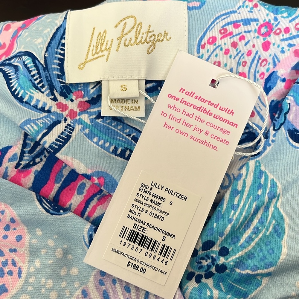 Lilly Pulitzer minka skirted romper small NWT BAHAMAS BEACHCOMBER - Picture 6 of 6
